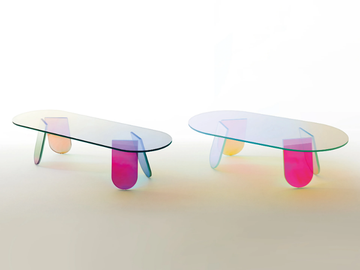 SHIMMER - Low oval crystal coffee table by Glas Italia - view 2